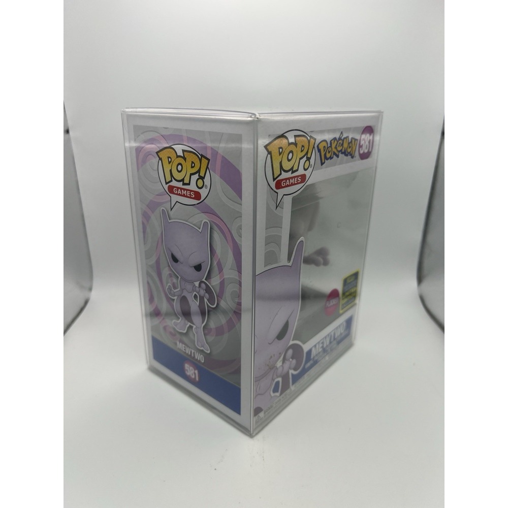 Funko POP! Pokemon: Mewtwo #581 Flocked 2020 Summer Convention Exclusive New - Picture 9 of 10